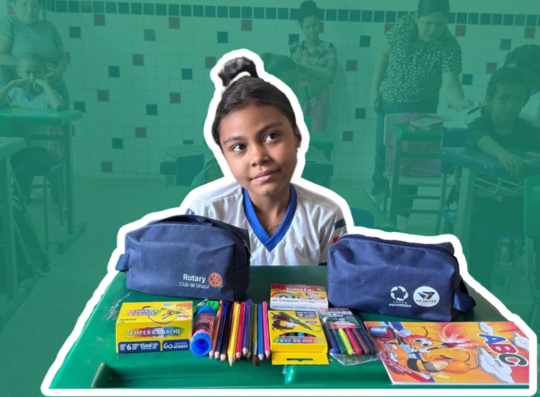 Rotary Club de Uruçuí entregando Kits Escolares no Itajacy Pacheco Martins